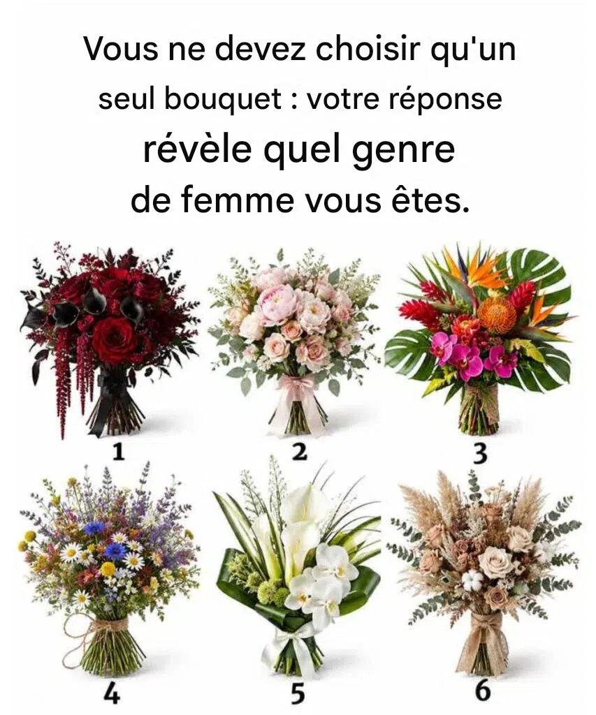 Vous ne devez choisir qu’un seul bouquet : votre réponse révèle quel genre de femme vous êtes.